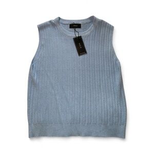 One K Light Blue Sleeveless Knit‎ Top